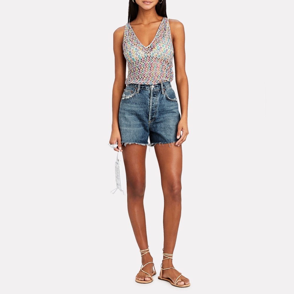 Agolde Dee High-Rise Denim Shorts